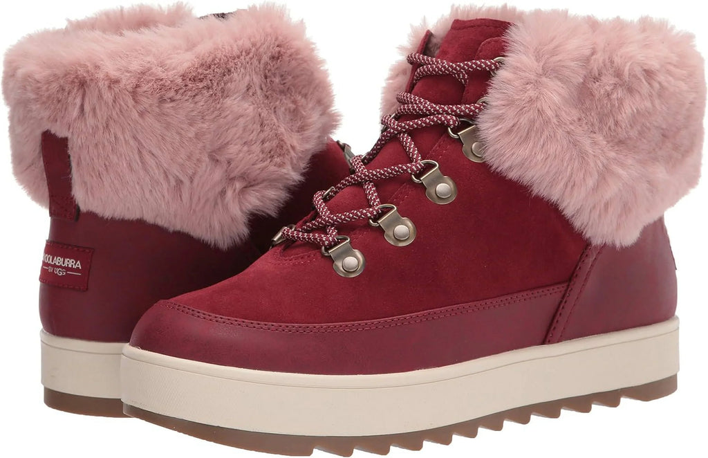 Koolaburra by UGG Women's Tynlee Lace-up Snow Boot Size 8, Color Syrah