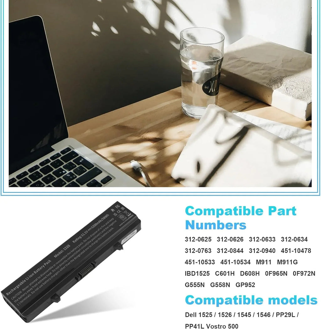 Fancy Buying Laptop y for  Inspiron 1526 1525 1545 1546 1750 1440 Pp29l Pp41l Fits Gw240 Rn873 M911g M911