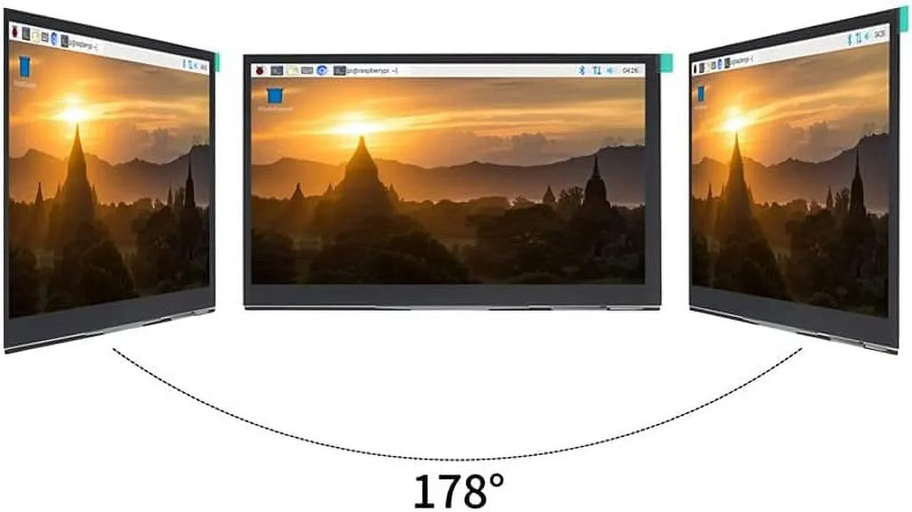 Treedix 7 inch Touchdisplay Monitor LCD HDMI Display Monitor 1024x600 HD IPS HDMI Display Compatible with Raspberry Pi 3B+/4B with Stand-H Drive-Free