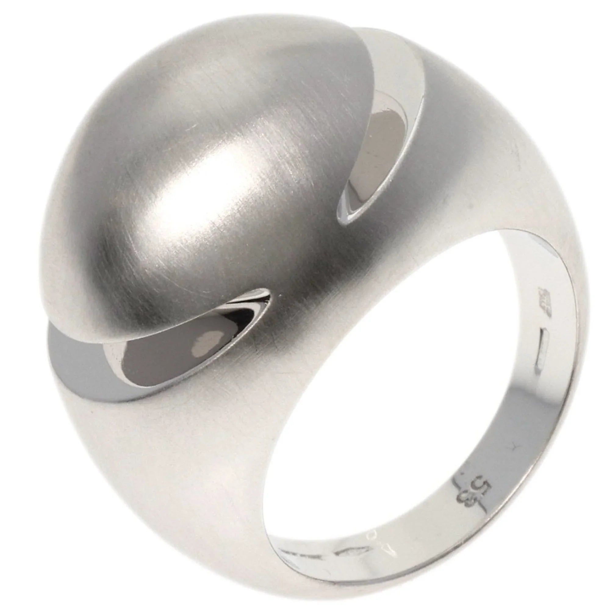 Pre-Owned Bvlgari Cabochon #53 Ring K18 White Gold Women's BVLGARI (Good)