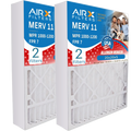 20x20x5 Air Filter MERV 11 Comparable to MPR 1000, MPR 1200 & FPR 7 Compatible with Lennox X0585 Air Filter 2 Pack by AIRX FILTERS WICKED CLEAN AIR.