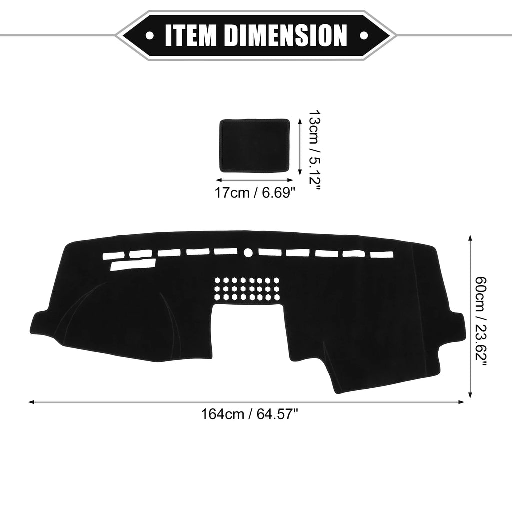 Unique Bargains Car Center Console Dashboard Cover Mat Compatible for Ford F150 2015-2020 Protective Polyester