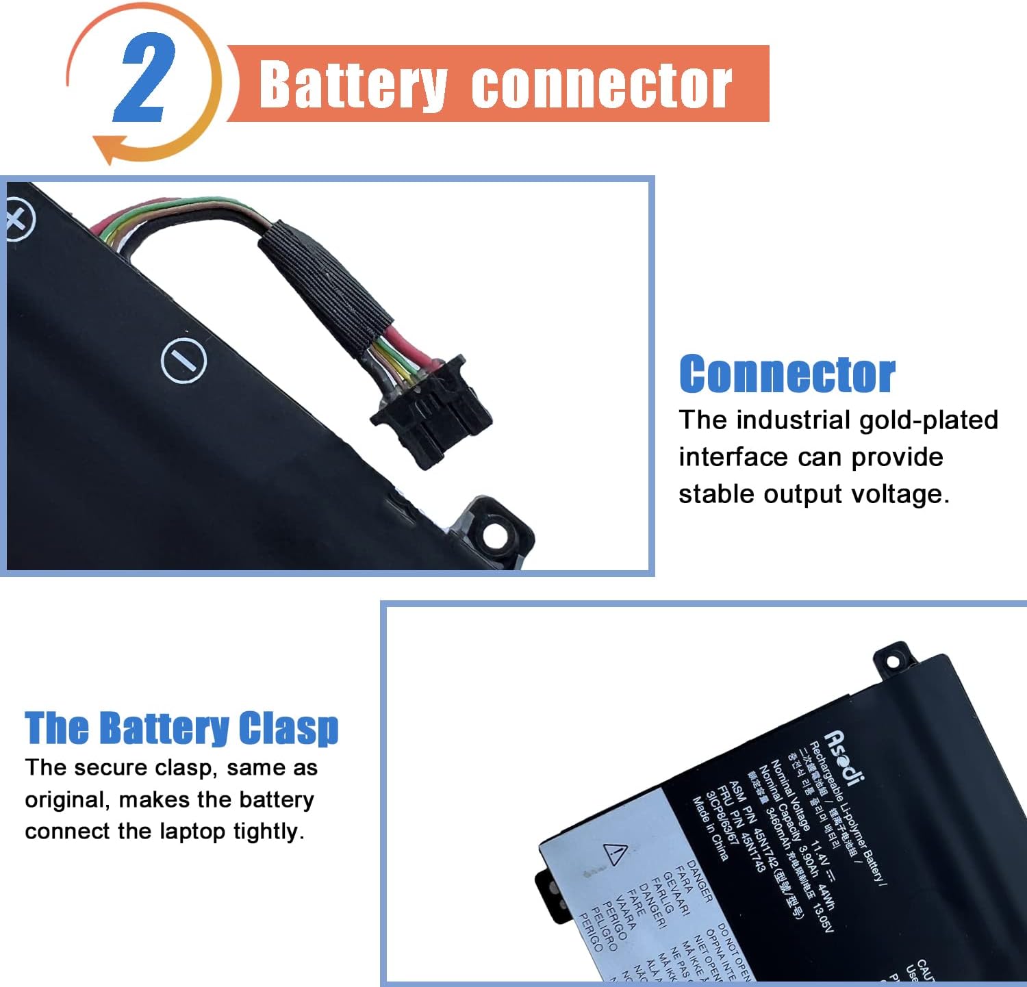 45N1742 Laptop y Compatible with  ThinkPad T550 T550s T560 W550 W550s P50S Series Notebook 45N1740