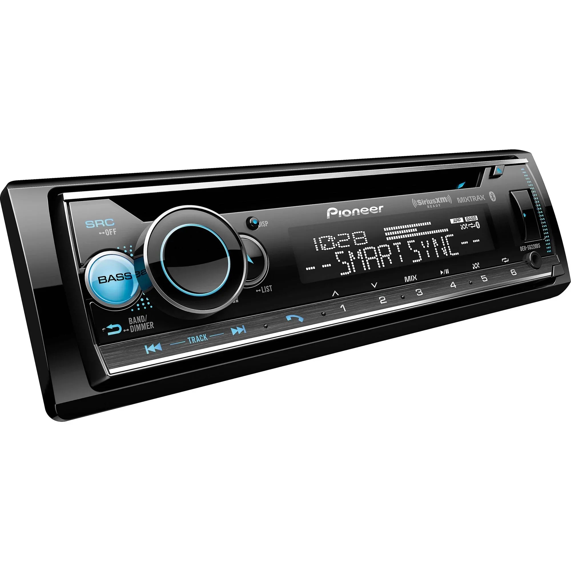 Pioneer DEH-S6220BS Single DIN with Amazon Alexa, Bluetooth, including Android/iPhone Controls and 2 Pairs of Pioneer TS-A652F - 6-1/2" - 3-way Coaxial Speakers