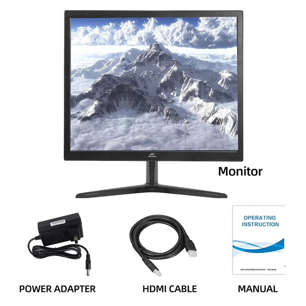 KENOWA 17 inch Ultra Slim 60Hz 1280X1024 LCD Computer Monitor, 250 CD/m² Desktop Gaming Computer Display FLatitude Panel HDMI Compliant VGA