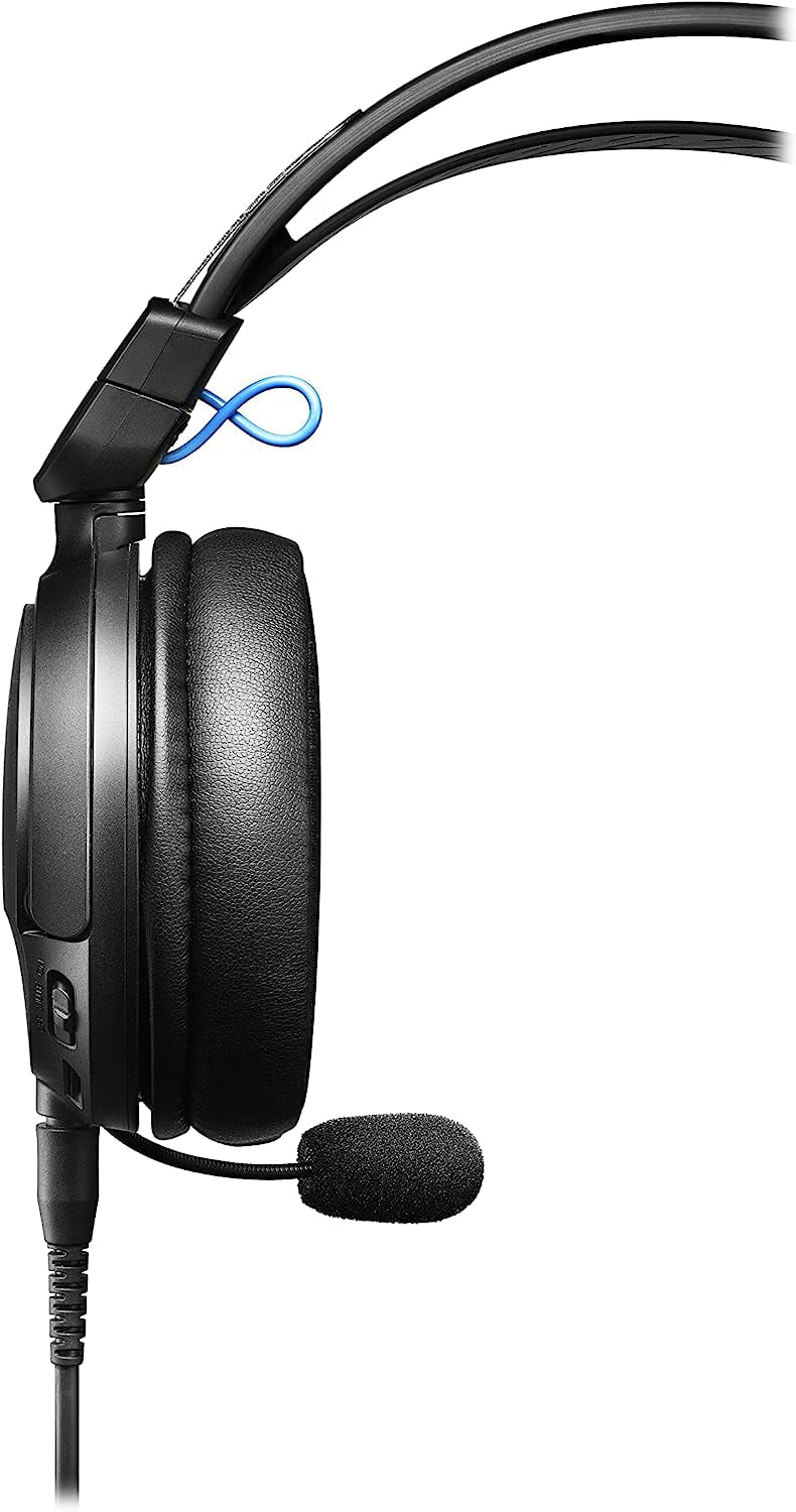 Audio Technica ATH-GL3BK Closed-Back Wired Gaming Headset - Black/Blue with an Additional 2 Year Coverage by Epic Protect (2022)
