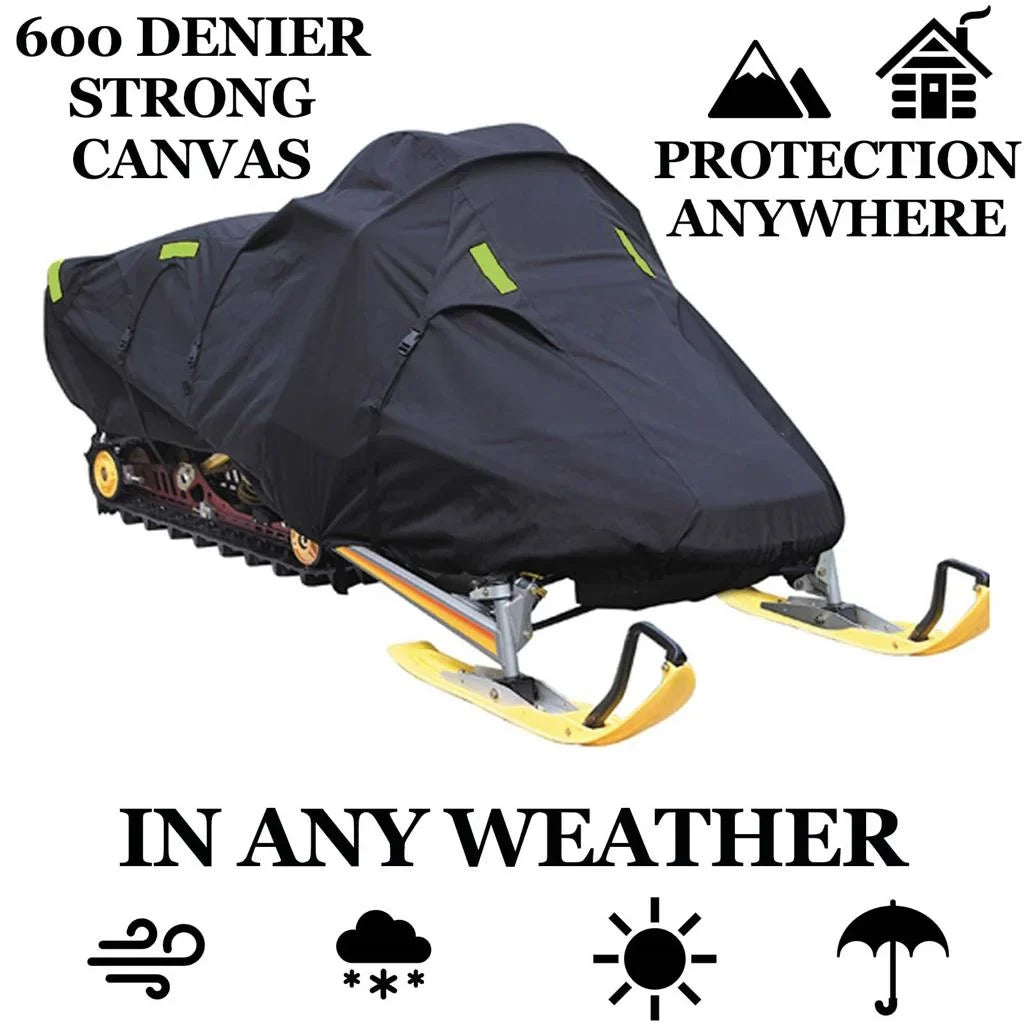 Snow Cover Compatible for 2008-2008 Ski Doo Bombardier snowmobile model GSX LIMITED 600 HO SDI, Trailerable 600 Denier Snow Machine Sled Gear