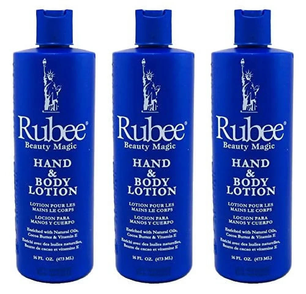 Rubee Hand & Body Lotion 16 Ounce (473ml) (3 Pack)