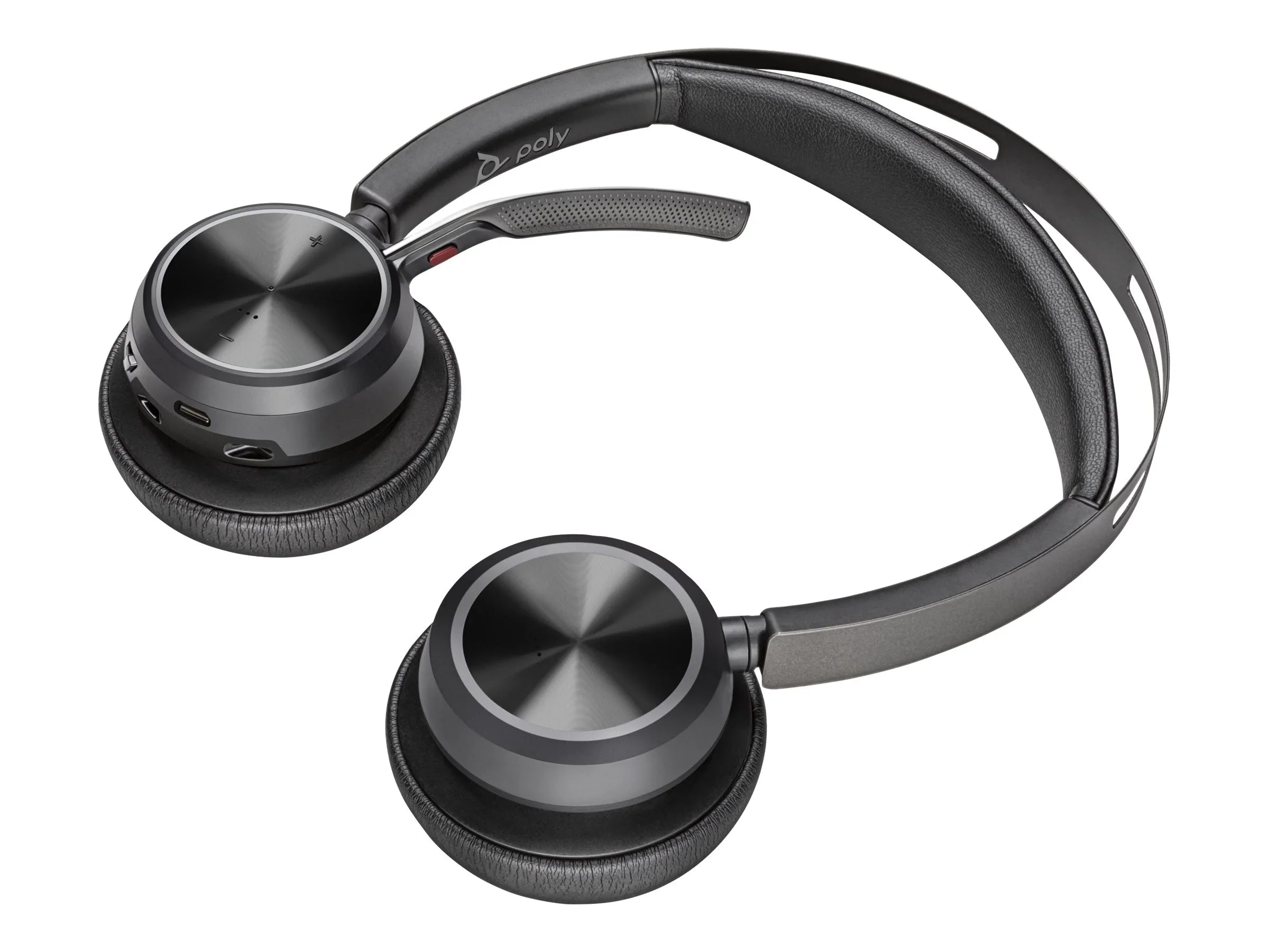 Poly Voyager Focus 2 USB-C Headset TAA - Siri, Google Assistant - Stereo - USB Type C - Wired/Wireless - Bluetooth - 164 ft - 20 Hz - 20 kHz - On-ear, Over-the-head - Binaural - Ear-cup - MEMS Tech...