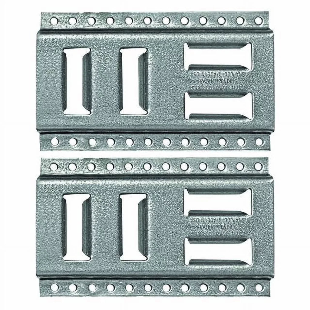 SNAP-LOC Fast-Track E-Track 8 Inch 2-Pack USA Galvanized Steel Horizontal Vertical, Logistic Tie-Down for Pickups, Trucks, Trailers
