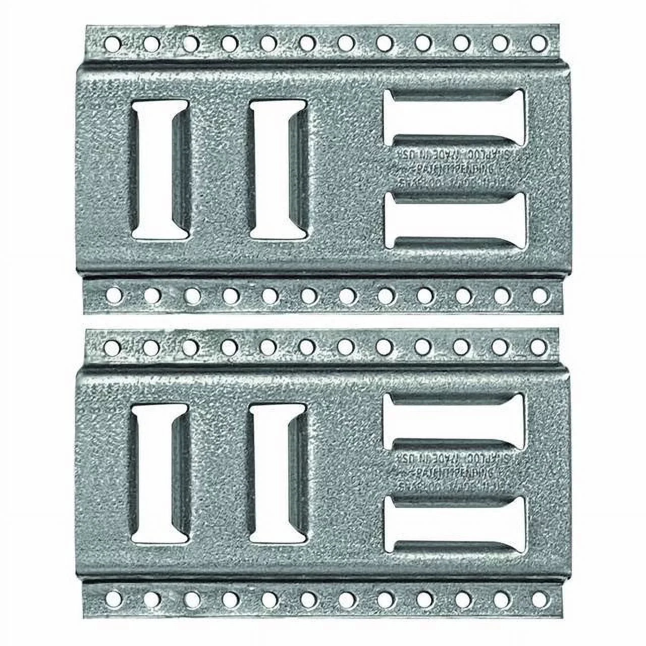 SNAP-LOC Fast-Track E-Track 8 Inch 2-Pack USA Galvanized Steel Horizontal Vertical, Logistic Tie-Down for Pickups, Trucks, Trailers