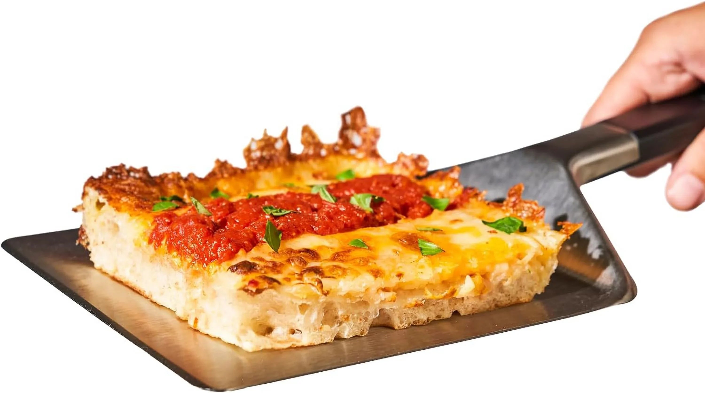 Pan Pizza Spatula - Pizza Oven Accessories, Detroit Style Pizza Pan Cutter, Rectangular Spatula Kitchen Utensil, Stainless Steel Spatula, Grill Tools