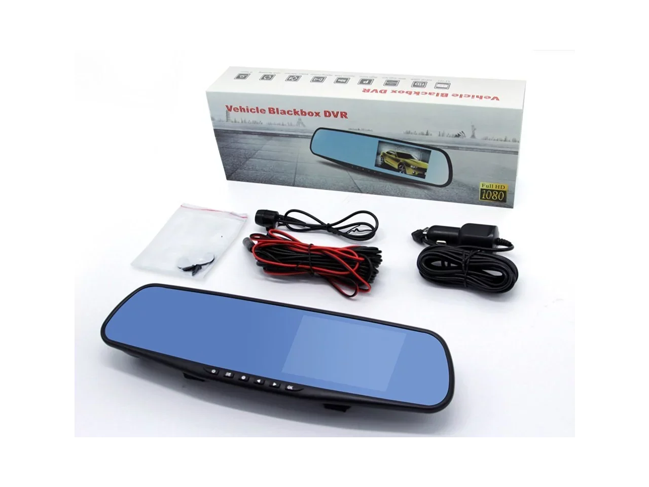 Car Camera | Upgraded Car Video Recorder Full HD 1080P | Car Video Camera 4.3" Inch LCD with Dual Lens for Vehicles Front & Rearview Mirror | DVR Vehicles Dash Cam