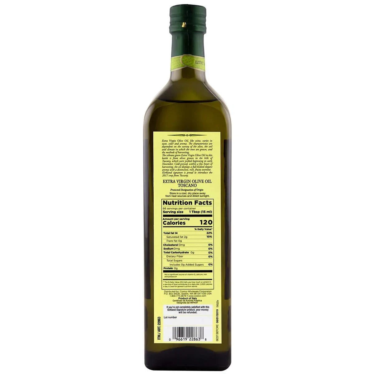 Kirkland Signature Toscano Extra Virgin Olive Oil 1 L