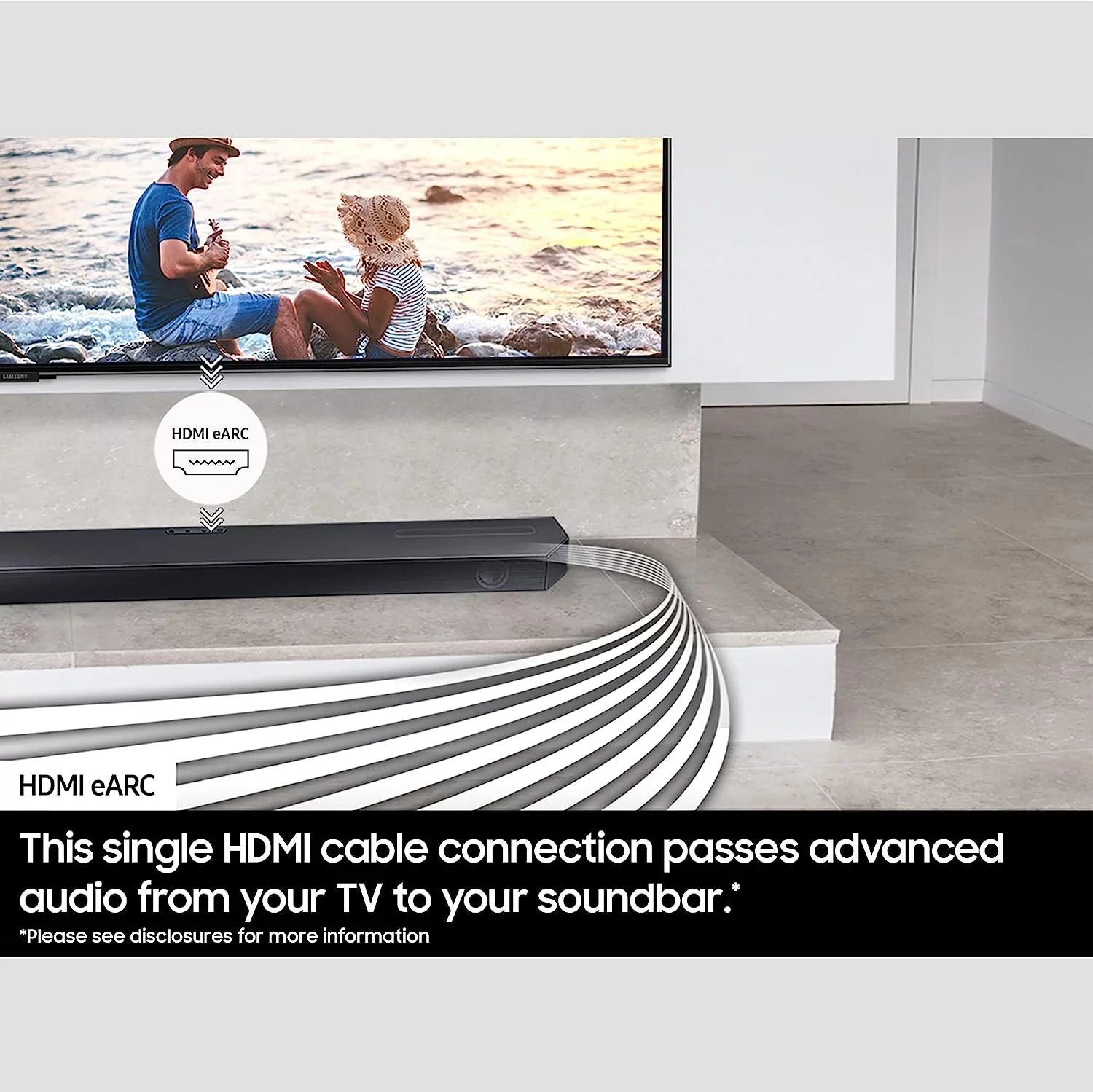 HW-Q600C 3.1.2ch Soundbar and Subwoofer with Dolby Atmos with a Walts TV SOUNDBAR-MOUNT for Compatible Soundbars Under 15lb (2023)