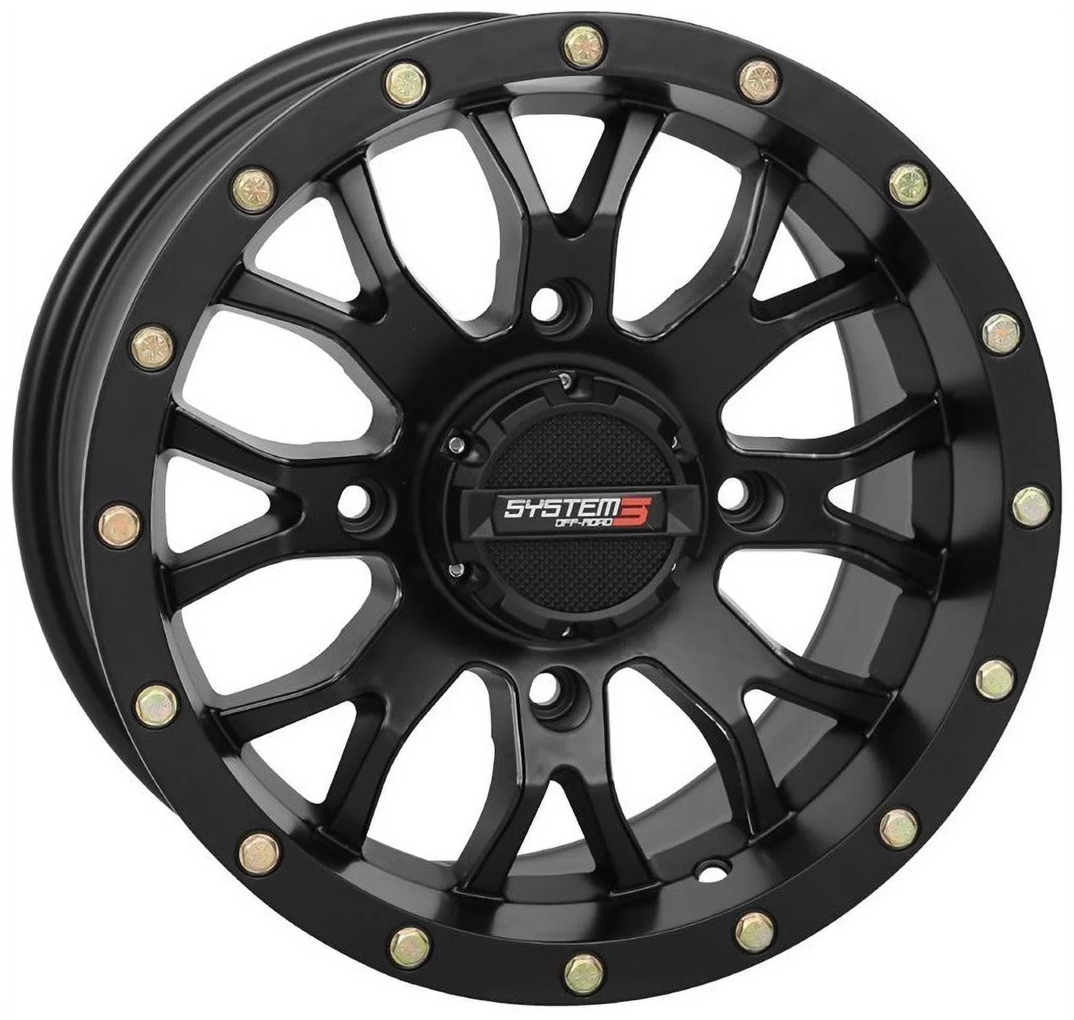 System 3 ST-3 Black 15" Wheels 32" Trail Saw 2.0 Tires Can-Am Commander Maverick Renegade Outlander Defender