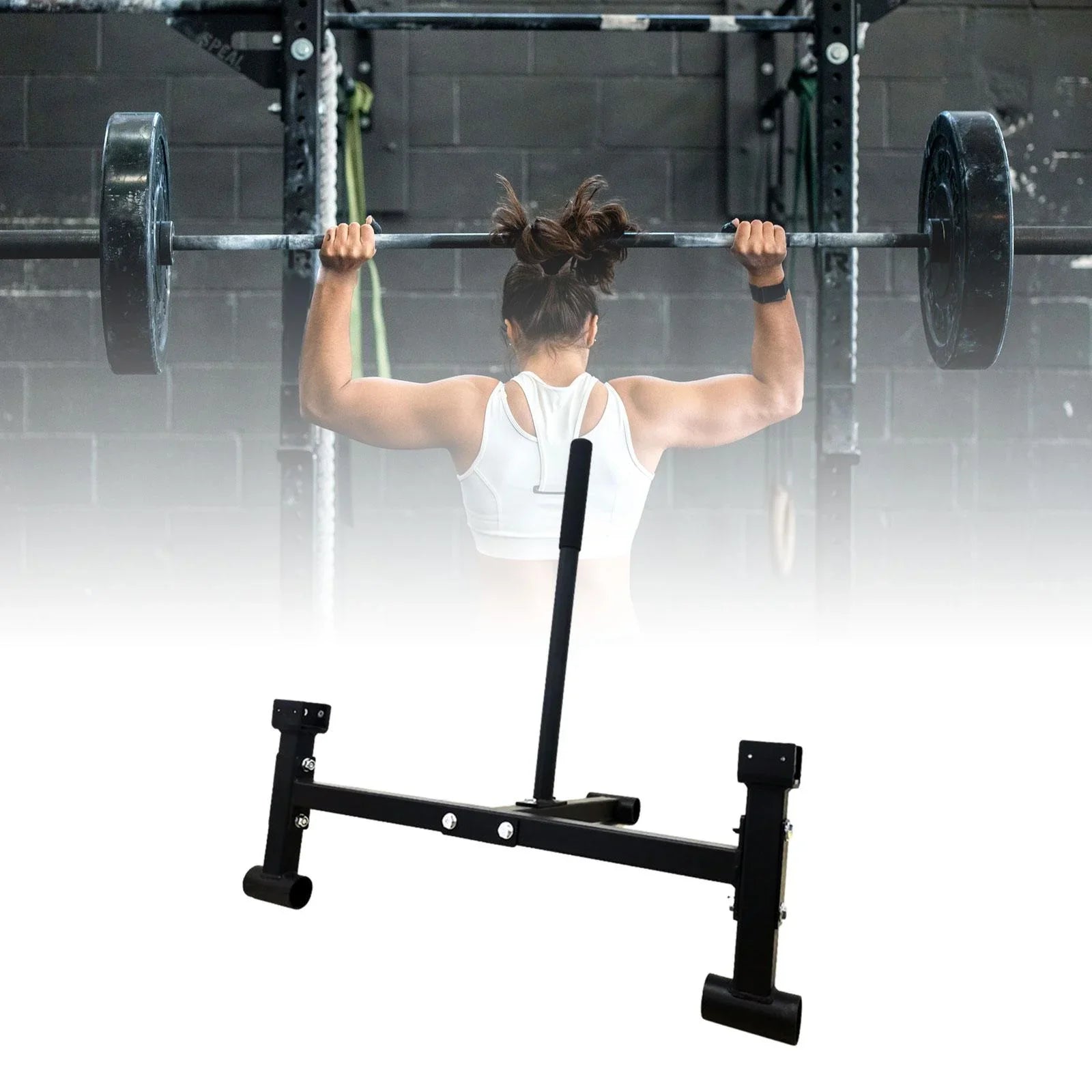 funtasica Deadlift Barbell Stand Compact Gym Equipment for Workout Sport Weight PLatitudees