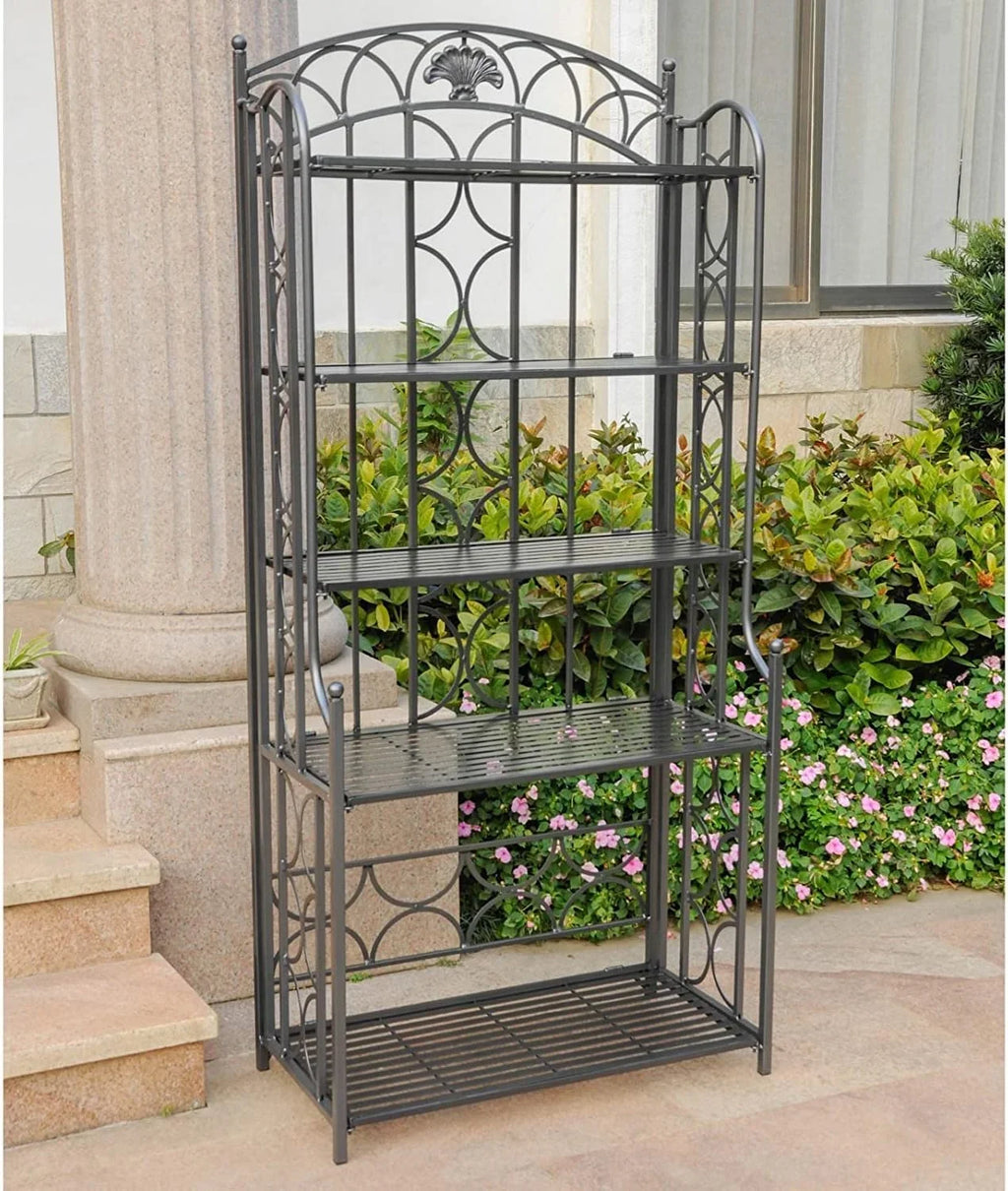 Iron Indoor/Outdoor Bakers Rack Space-Efficient For Cooling Baked Goods, Kitchen, Pantry Or Dining Area Allows For Good VentiLatitudeion, 70" D X 32" W X 4"
