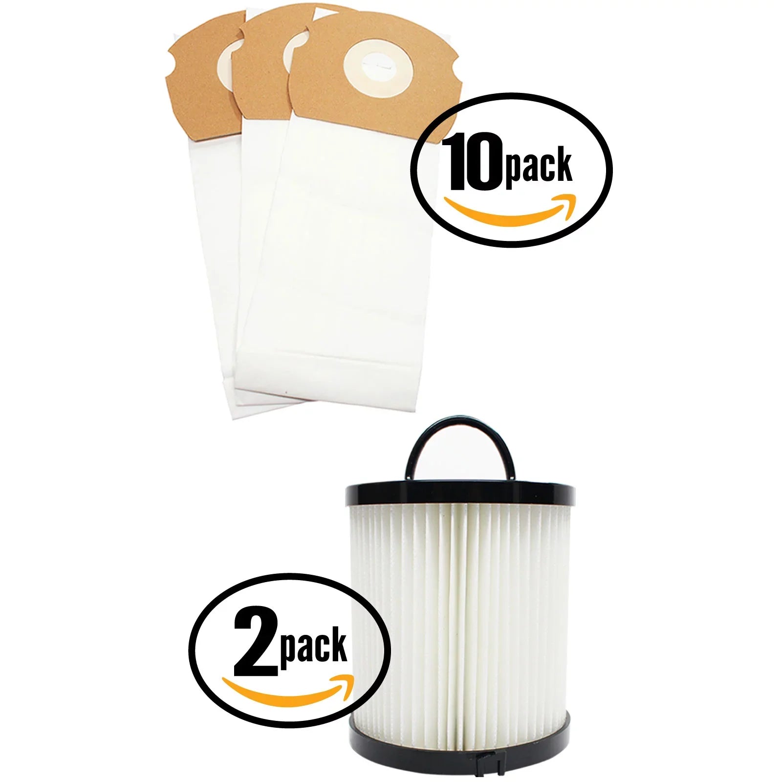 30 Replacement Eureka AirSpeed Gold AS1001AX Vacuum Bags & 2 Dust Cup Filter - Compatible Eureka AS Vacuum Bag & DCF-21 Filter