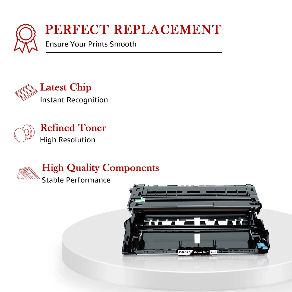 [4x Toner + 2x Drum]Compatible Toner&Drum Cartridge Replacement TN-850 DR-820 | Use with MFC-L5900DW HL-L6200DW HL-L6200DWT MFC-L5900DW MFC-L5800DW DCP-L5500DN Printers, black, Sold by Toner Kingdom