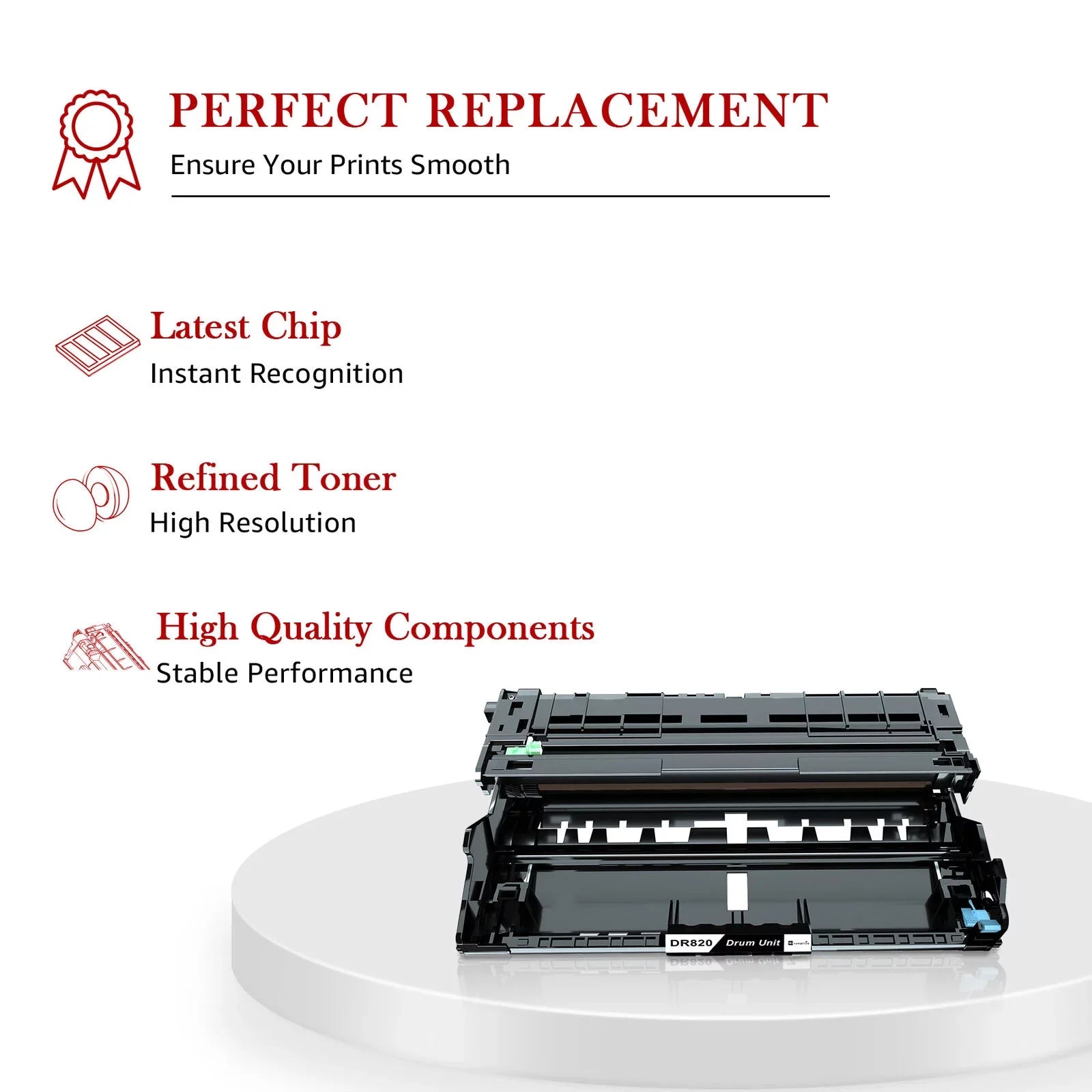 [4x Toner + 2x Drum]Compatible Toner&Drum Cartridge Replacement TN-850 DR-820 | Use with MFC-L5900DW HL-L6200DW HL-L6200DWT MFC-L5900DW MFC-L5800DW DCP-L5500DN Printers, black, Sold by Toner Kingdom