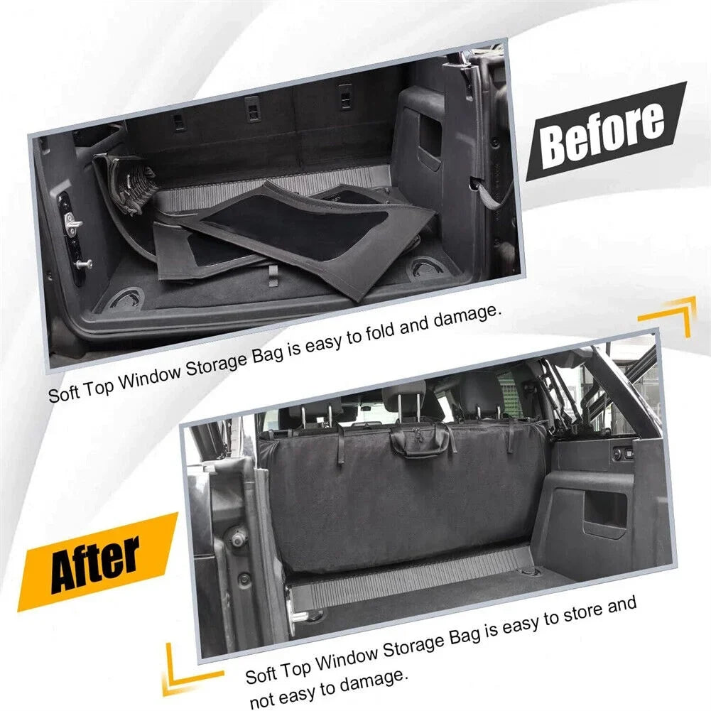 For Ford Bronco Accessories Window Storage Bag 1680D Soft Top 2021-2023 4 Doors