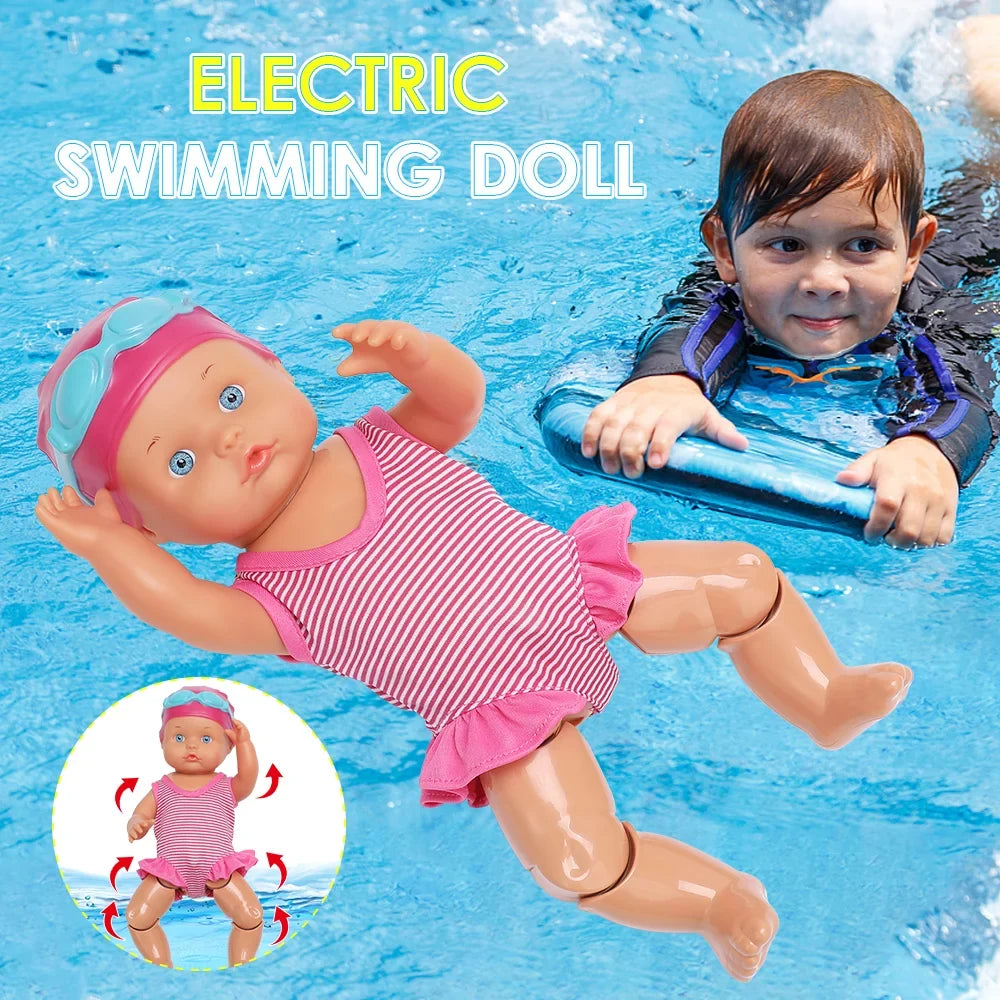 Sulobom Electric Swimming Doll for Pool Bath, Waterproof Bathtub Toys, Kids, Child, Pool Toys