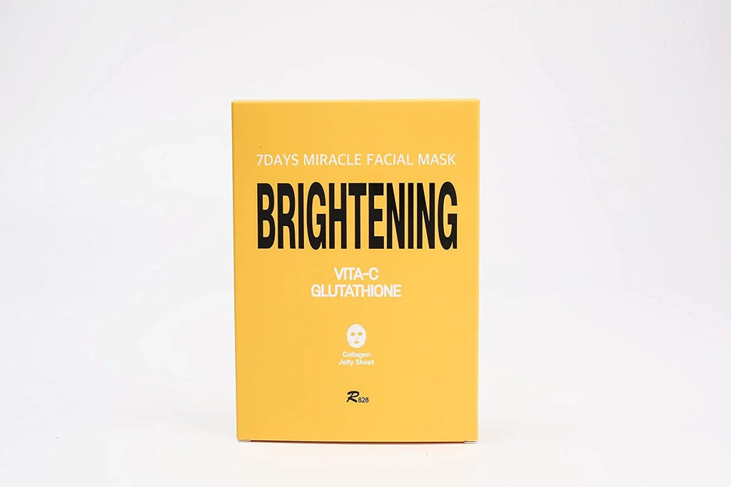 R828 10 Pack Brightening Face Mask Instant Lifting & Brightening Face with Glutathione and Vitamin C
