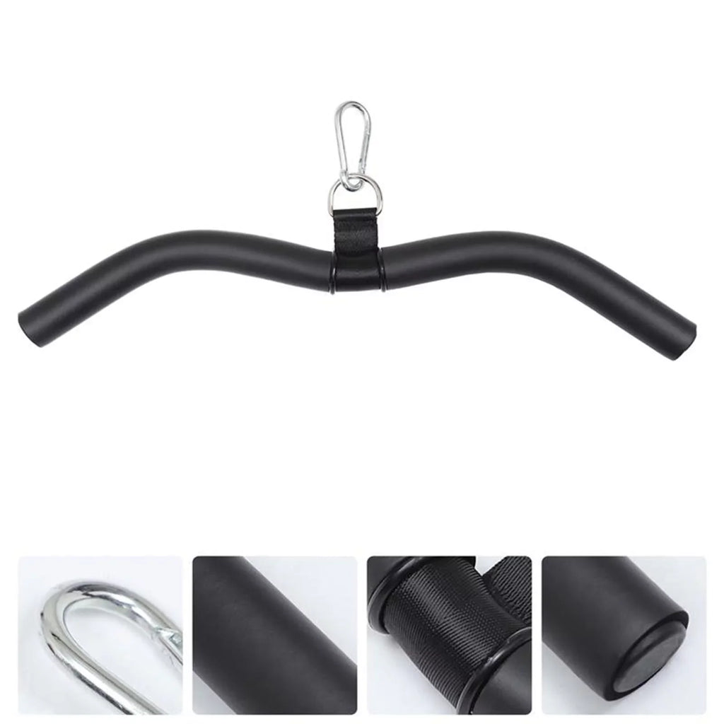 LAT Bar Cable Machine Attachment for Gym, Tricep Press Down LAT Pulldown Accessories, Weight Machine Accessories, Pulldown Cable Attachment Equipment