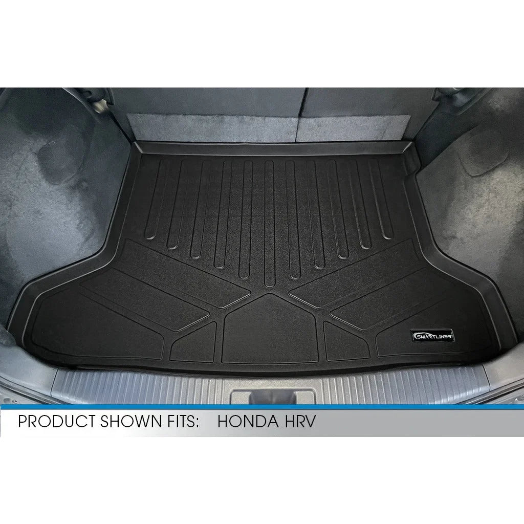 SMARTLINER All Weather Custom Fit Cargo Trunk Liner Floor Mat Black Compatible With 2016-2022 Honda HR-V