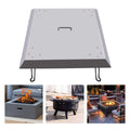Outdoors Fire Pit Heat Deflector Stainless Steel with Carrying Handle 25*25 inch