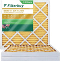 Filterbuy 20x20x2 MERV 11 Pleated HVAC AC Furnace Air Filters (3-Pack)