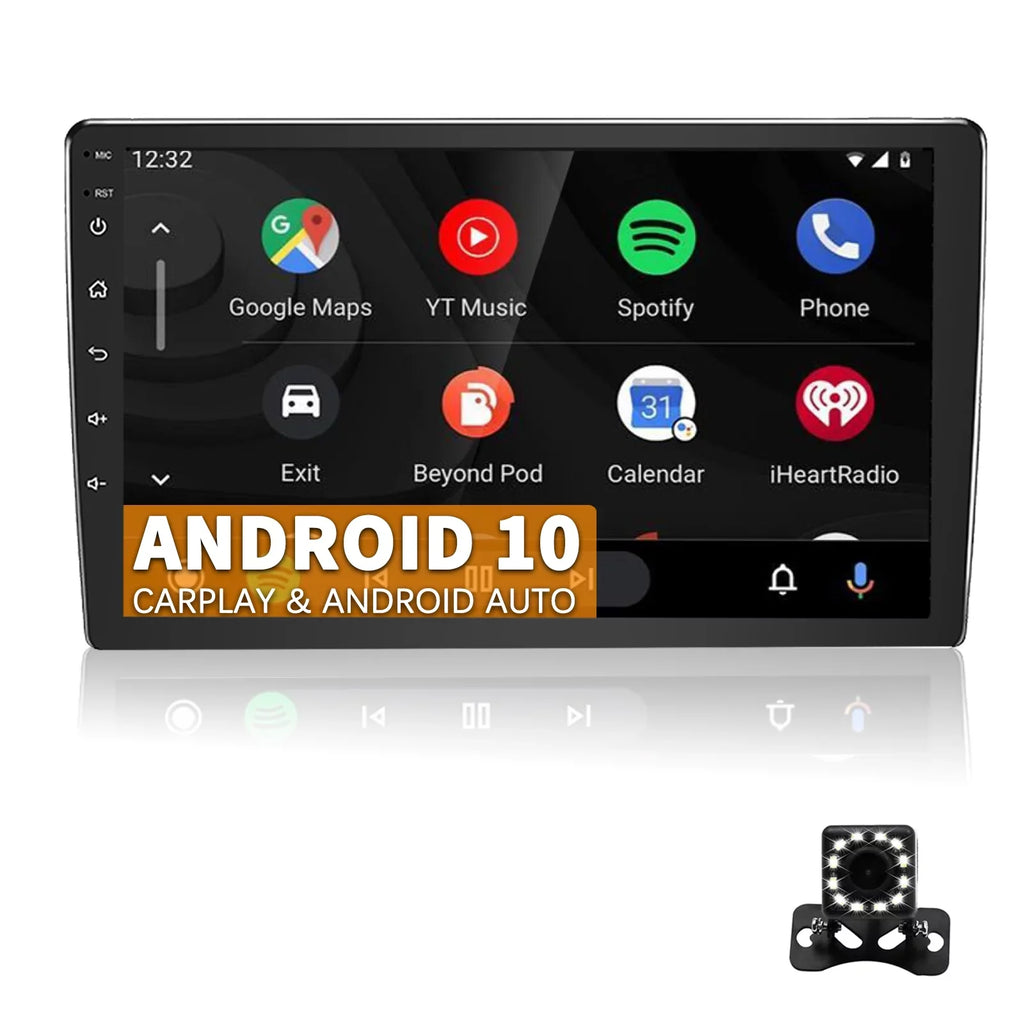 Binize Double Din Car Stereo Compatible with  CarPlay&Android Auto 9 Inch Android 10 Touchdisplay Car Radio with Backup camera, Bluetooth,SW control, GPS Navigation