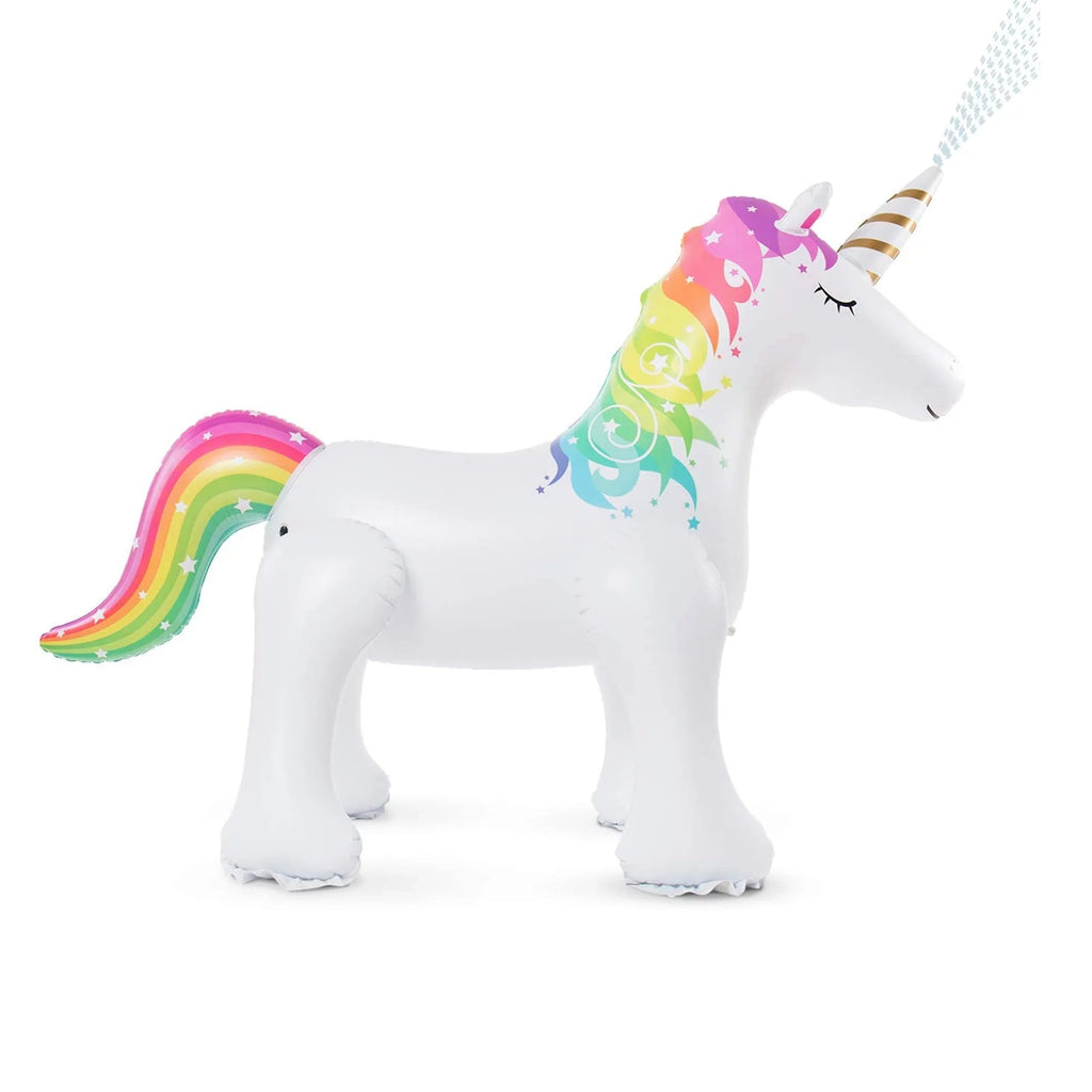 Irene InfLatitudeable Unicorn Yard Sprinkler, Unicorn Lawn Sprinkler for Kids (63 Inch Tall)