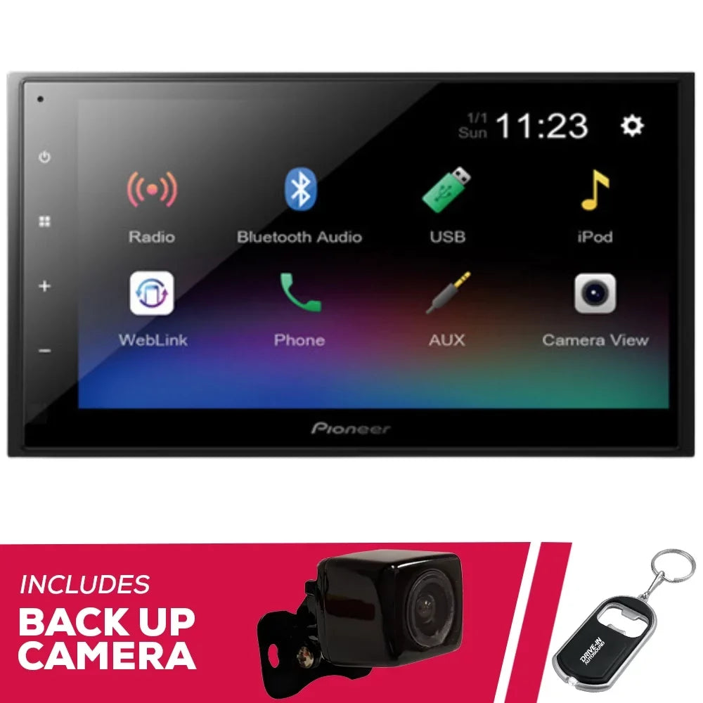 Restored   Pioneer DMH-341EX 6.8" Digital Multimedia Receiver w/ Backup Camera (Refurbished)
