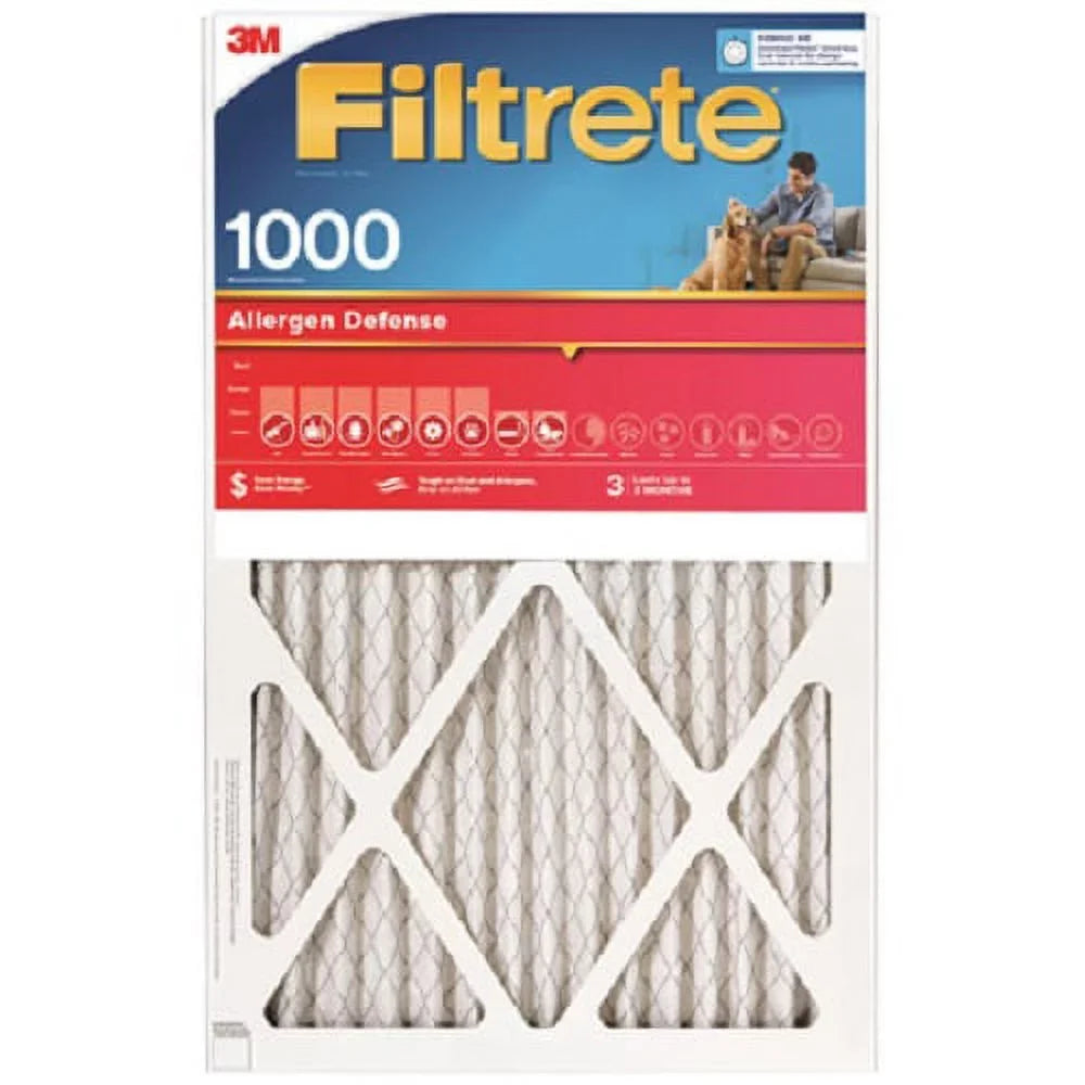 3M 9804-4 14" x 25" x 1" Red MPR 1000 Filtrete 3 Month Disposable Pleated Air Filter - Quantity of 4