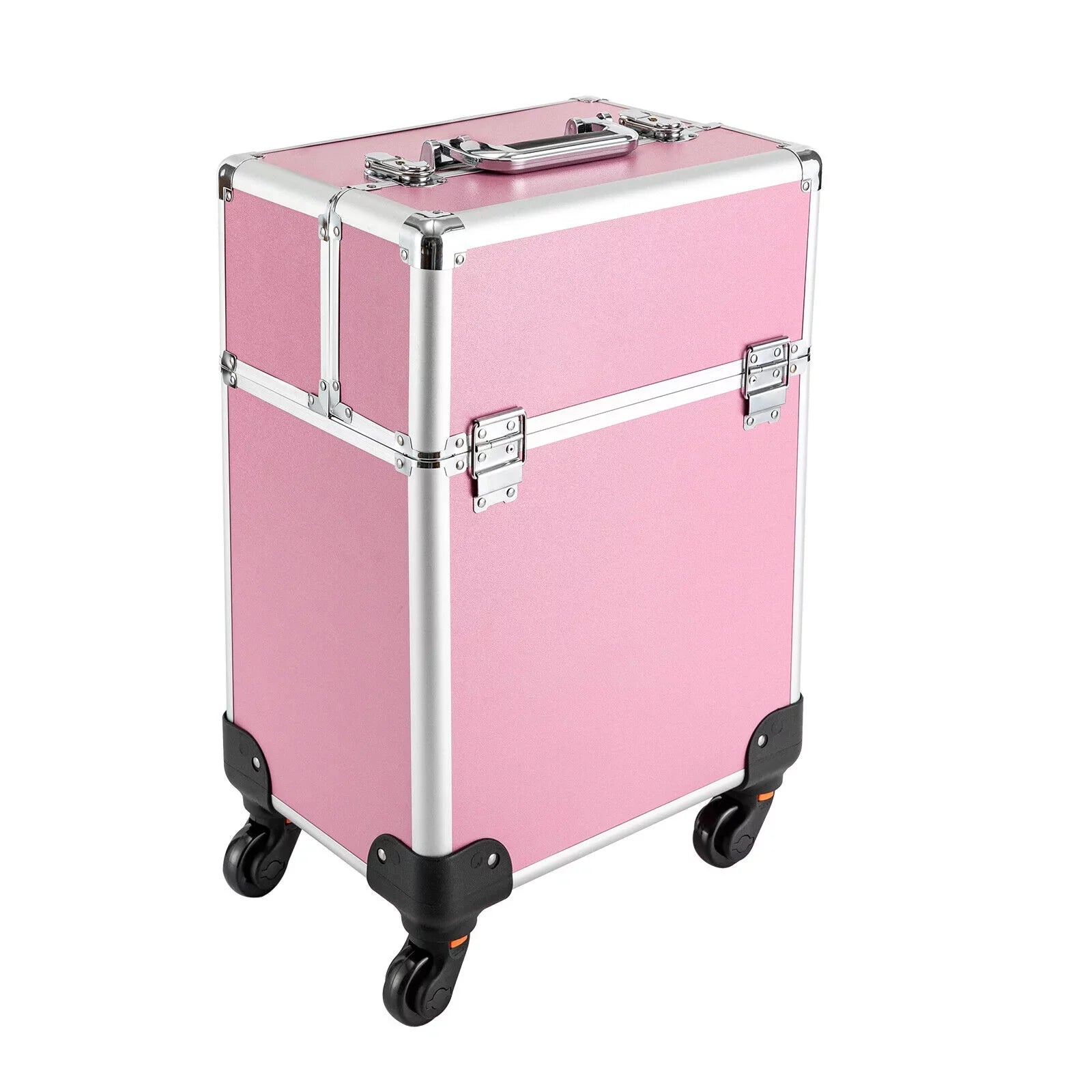 Miumaeov 4-Tier Professional Rolling Makeup Train Case Cosmetic Trolley Makeup Storage Organizer with Wheels