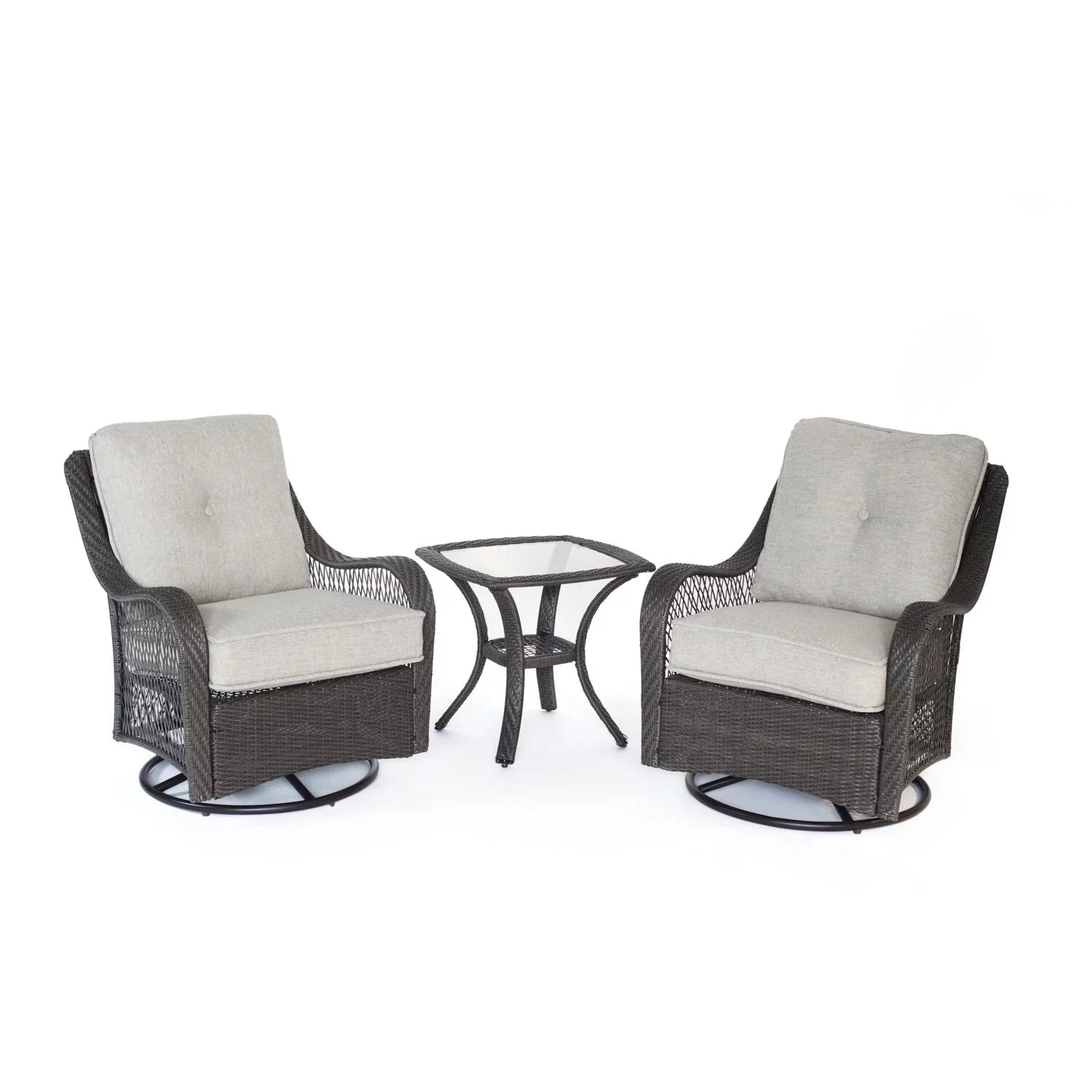 Cambridge Merritt 3-Piece Patio Chat Set in Gray