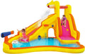 Funormous Baby Shark Bounce House with Slide Wet or Dry, Pink Fong InfLatitudeable Water Slide, Party Outdoor Curve Waterslide Fun, Kids Backyard Water Park, Includes Water Sprayer, Pool & Blower