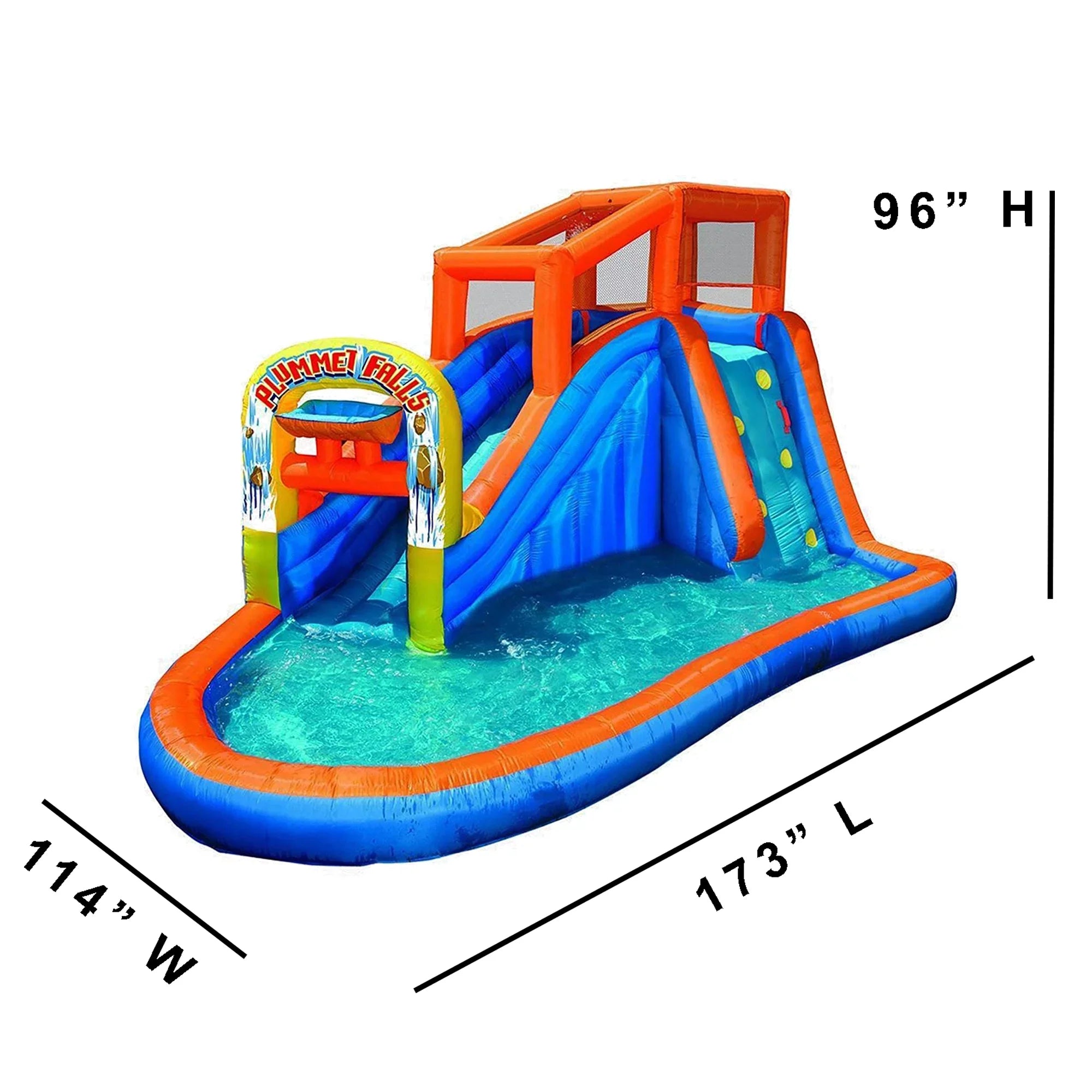 Banzai Plummet Falls Adventure InfLatitudeable Outdoor Water Park Splash Pool