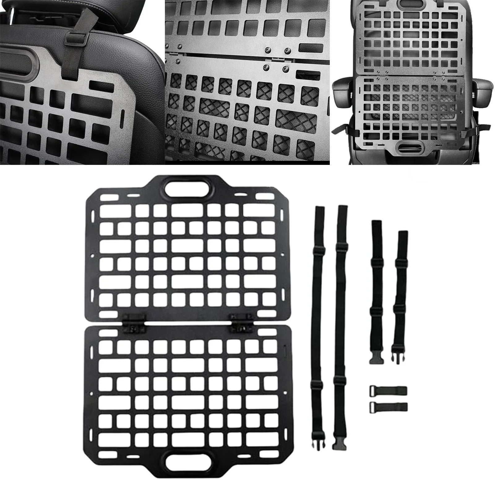 BAOSITY Auto Seat Back Organizer Modular Storage Molle Panel Car Seatback Hanging PLatitudee Auto Seat Panel for Automotive Truck Parts