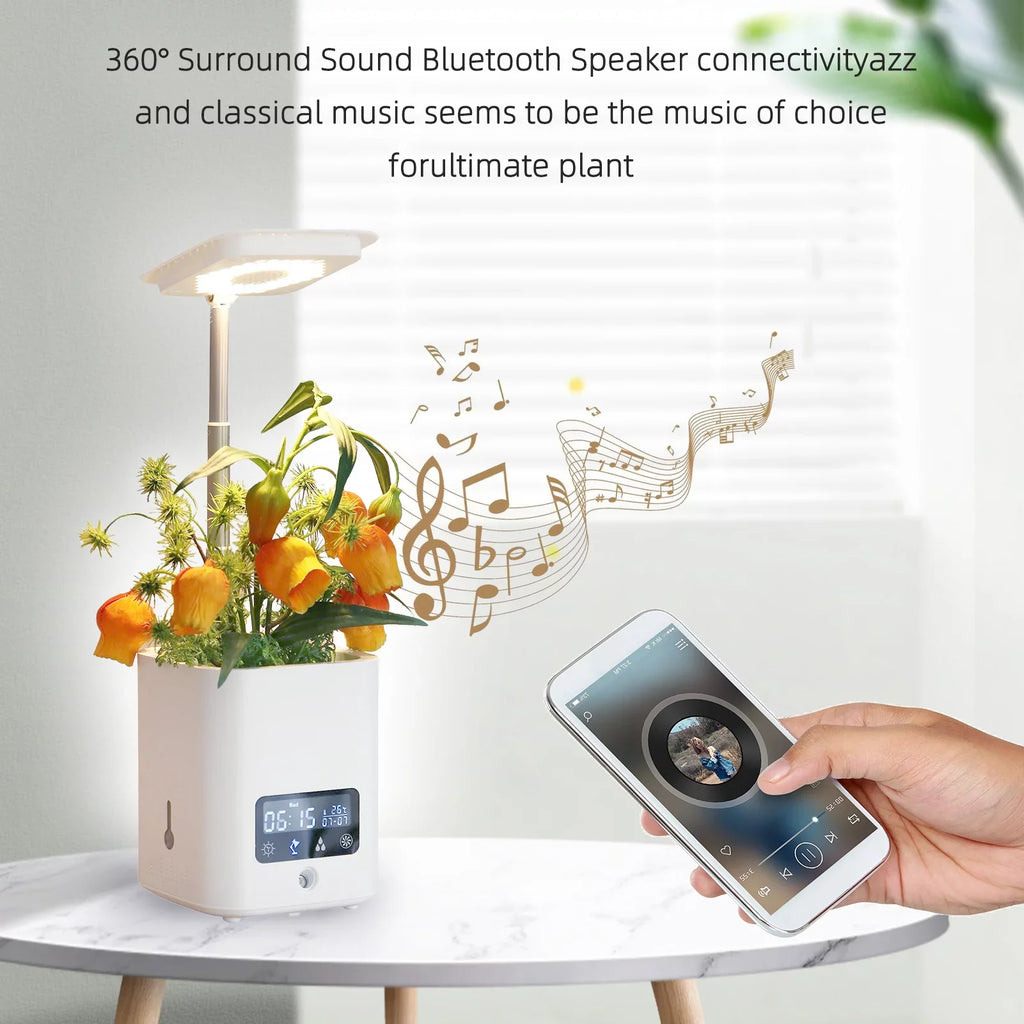 Aibecy Smart Planter for Indoor Plants Indoor Garden Grow with Table Desk Lamp Humidifier Automatic Hydroponics Kit Planters for Herb Small Plants