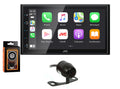 JVC KW-M56BT Digital Multimedia Receiver w/ fixed 6.75" Touchdisplay Monitor+Absolute CAM870 Rearview Camera & Magnet Phone Holder