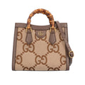 Pre-Owned Gucci Jumbo GG Bamboo Mini Tote Diana Shoulder Bag Leather 660195 493075 Brown Women's GUCCI (Good)