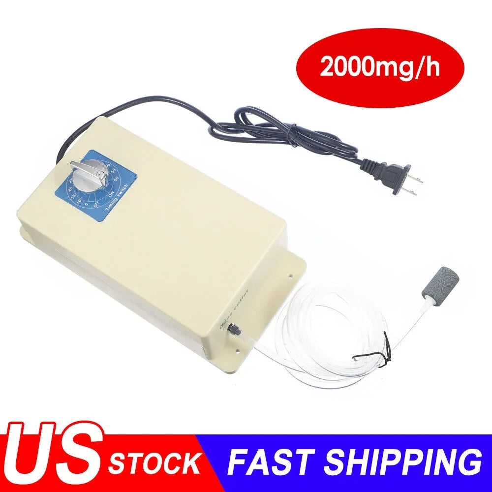 JahyShow Home Ozone Purifier - 2000mg/h Ozone Generator for Water and Food Sterilization