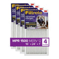Filtrete 16x24x1 Air Filter, MPR 1500 MERV 12, Advanced Allergen Reduction, 4 Filters