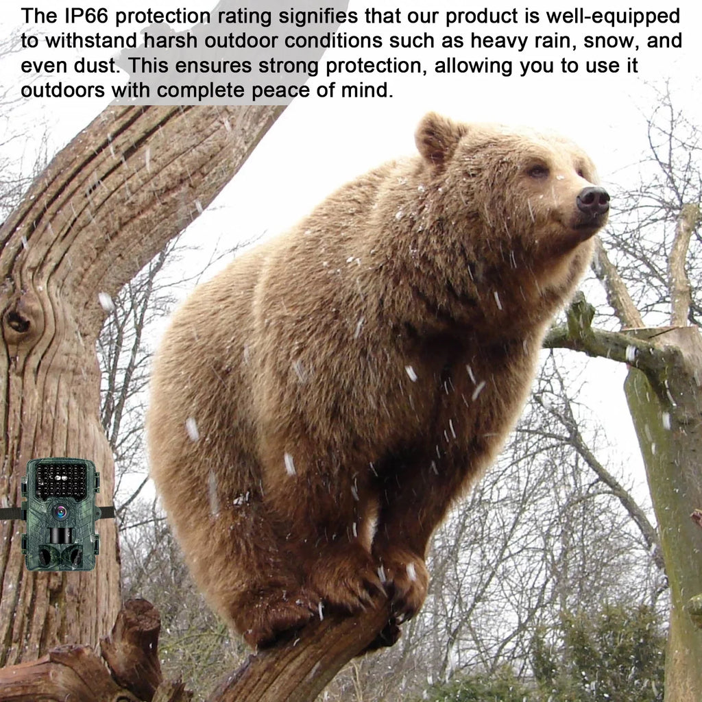 Trail Camera Wifi 4K 48MP Ultra High Definition Game Cameras with Night Vision Motion Activated 120°Wide Camera Lens IP66 Waterproof,Deer Cameras That Send Pictures to Phone(64GB Memory Card)