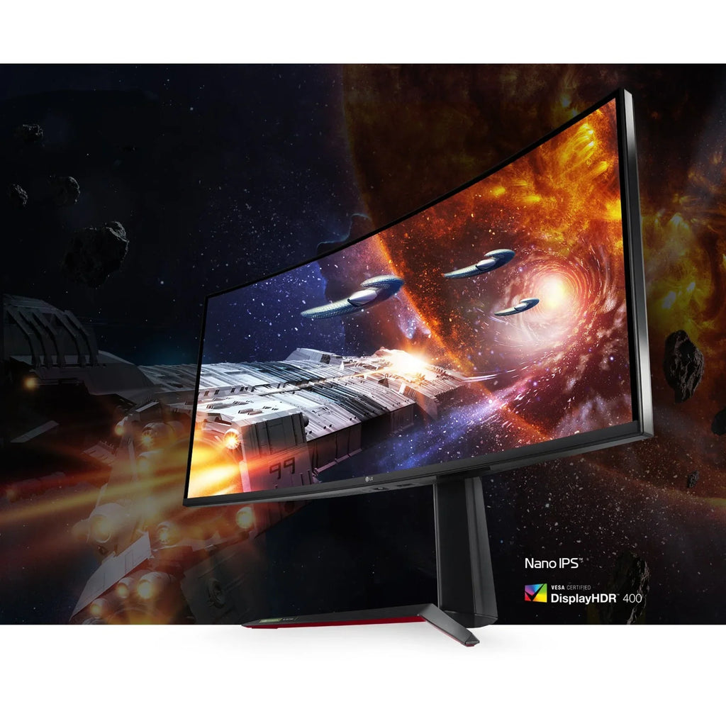 LG 34" 160Hz (Overclock) Nano IPS UltraWide QHD Gaming Monitor AMD FreeSync Premium & G-SYNC Compatible 3440 x 1440 (2K) 2 x HDMI, DisplayPort, USB 3.0 UltraGear 34GN85B-B