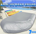 Miumaeov InfLatitudeable Boat Cover Heavy-Duty Waterproof and UV-Resistant Marine Grade Polyester for V-Shaped Hull Professional Type Fishing Boat Speed Boat Bass Boat