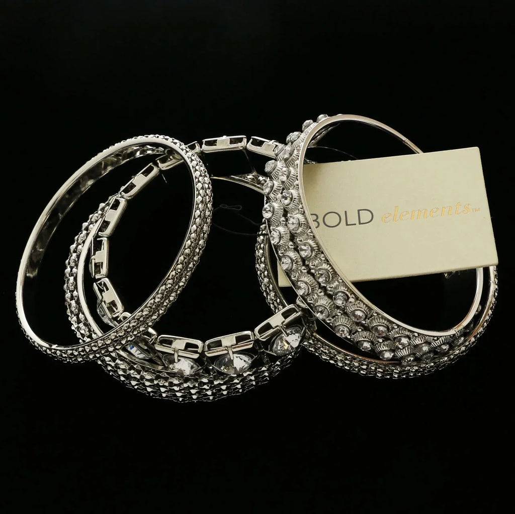 Erica Lyons Designer Bracelet Set Silver-Tone